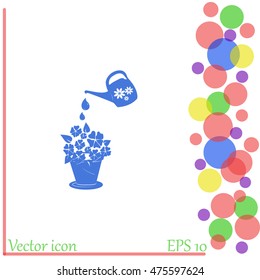watering can with flower