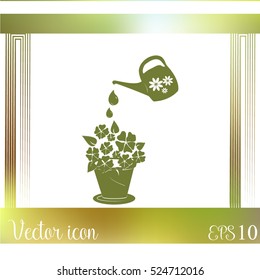 watering can with flower