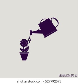Watering can with flower