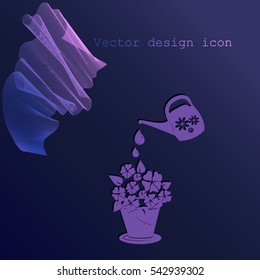 watering can with flower