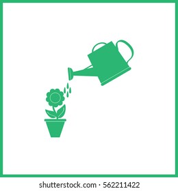 Watering can with flower