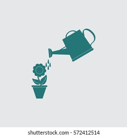 Watering can with flower