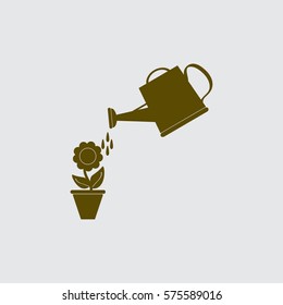 Watering can with flower