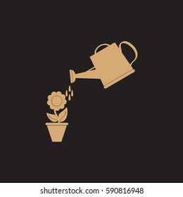 Watering can with flower
