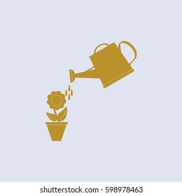 Watering can with flower