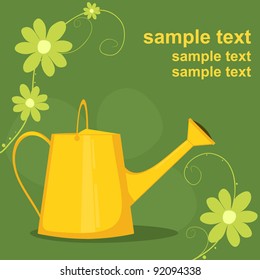 Watering can and flower