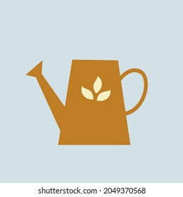 Watering can for gardening vector design