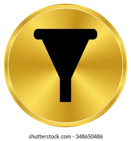 watering can - gold vector icon