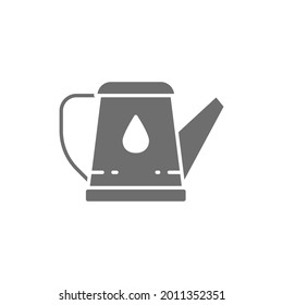 Watering can grey icon. Isolated on white background