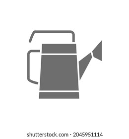 Watering can grey icon. Isolated on white background