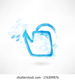 watering can grunge icon