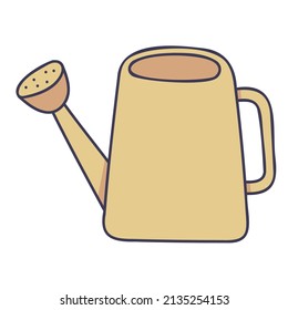 Watering Can. Hand Drawn Spring Icons.