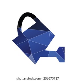 watering can icon Abstract Triangle Geometrical background 