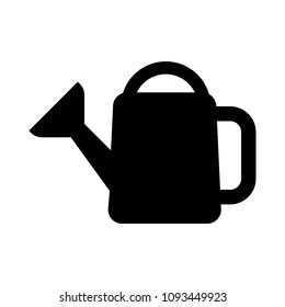 watering can icon, Black silhouettes vector illustration