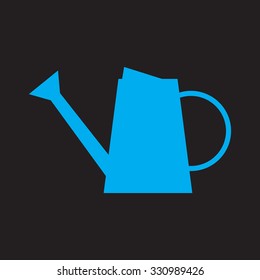 watering can icon.  black icon. vector.