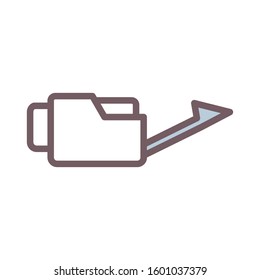 Watering can icon design template, color style