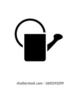 Watering can icon design template, glyph style, flat vector