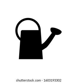 Watering can icon design template, glyph style, flat vector