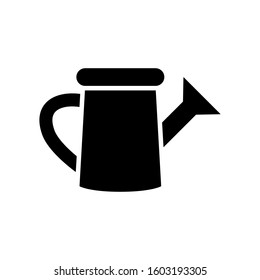 Watering can icon design template, glyph style, flat vector