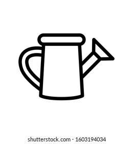 Watering can icon design template, outlined style, editable stroke