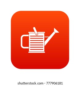 Watering can icon digital red for any design isolated on white vector illustration