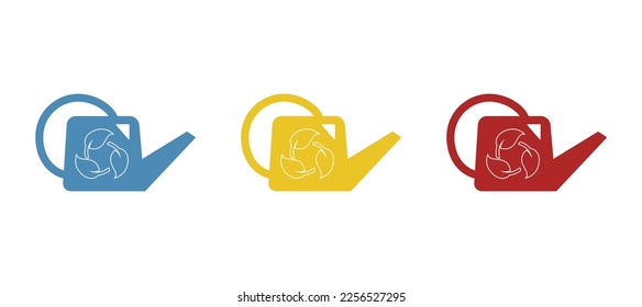 watering can icon, eco, vector illustration