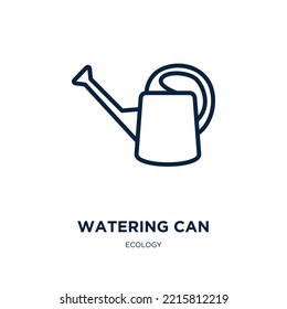 watering can icon from ecology collection. Thin linear watering can, water, can outline icon isolated on white background. Line vector watering can sign, symbol for web and mobile