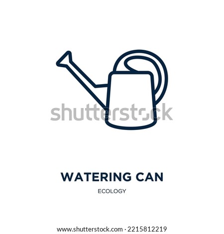 watering can icon from ecology collection. Thin linear watering can, water, can outline icon isolated on white background. Line vector watering can sign, symbol for web and mobile