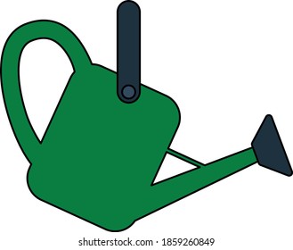 Watering Can Icon. Editable Outline With Color Fill Design. Vector Illustration.