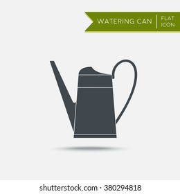 Watering can icon.  Flat Vector illustration. Agriculture tool