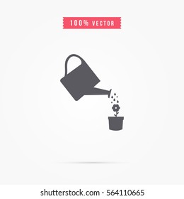 Watering can icon. gardening icon