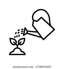Watering can icon illustration vector design template