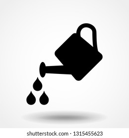 The watering can icon. Irrigation symbol. Flat Vector illustration