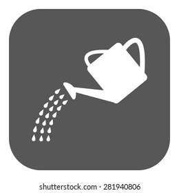 The watering can icon. Irrigation symbol. Flat Vector illustration