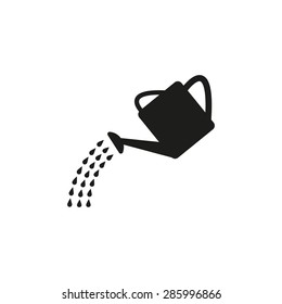 The watering can icon. Irrigation symbol. Flat Vector illustration