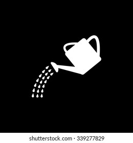 The watering can icon. Irrigation symbol. Flat Vector illustration