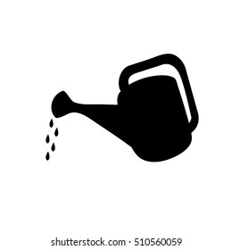 The watering can icon. Irrigation symbol. Flat Vector illustration