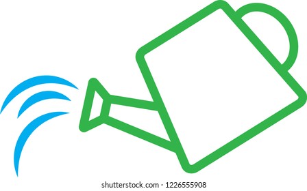 Watering can icon, isolated vector illustaration
