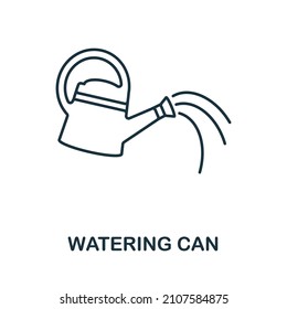 Watering Can icon. Line element from farming collection. Linear Watering Can icon sign for web design, infographics and more.