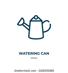 Watering can icon. Linear vector illustration from spring collection. Outline watering can icon vector. Thin line symbol for use on web and mobile apps, logo, print media.
