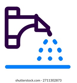 Watering can icon. A linear vector illustration of watering can isolated on white background.