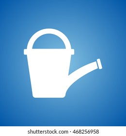 Watering Can Icon on blue color.