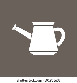 Watering Can Icon on Dark Gray Color. Eps-10.