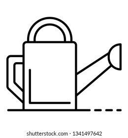 Watering can icon. Outline watering can vector icon for web design isolated on white background