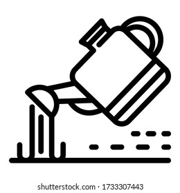 Watering can icon. Outline watering can vector icon for web design isolated on white background