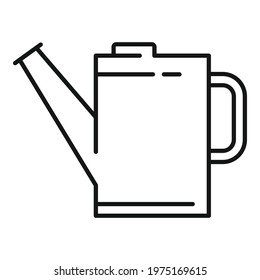 Watering can icon. Outline watering can vector icon for web design isolated on white background