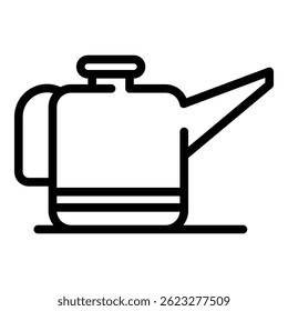 Watering can icon. Outline watering can vector icon for web design isolated on white background
