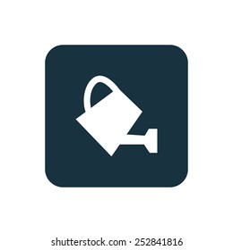 watering can icon Rounded squares button, on white background 