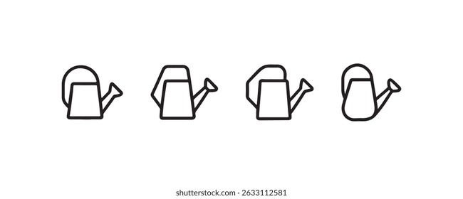 Watering can icon set for gardening and farming Vector