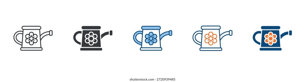 Conjunto de iconos de regadera Colección de estilo múltiple
